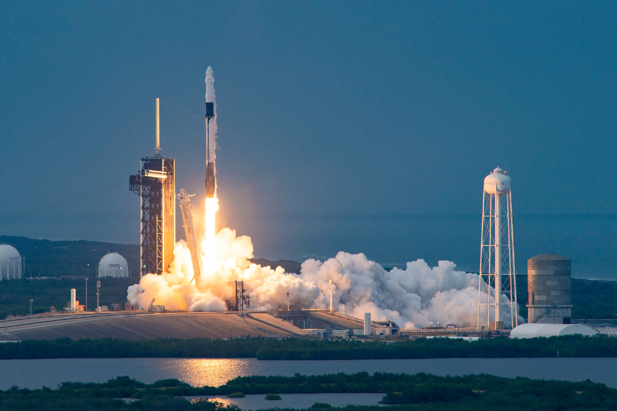 Пуск РН "Falcon-9" 19 января 2024 года (мск.) с миссией "Ax-3", фото Бена Купера
