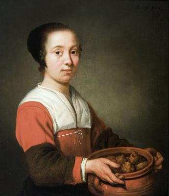 Горничная с горшком пончиков, Эльберт Кейп, 1652 