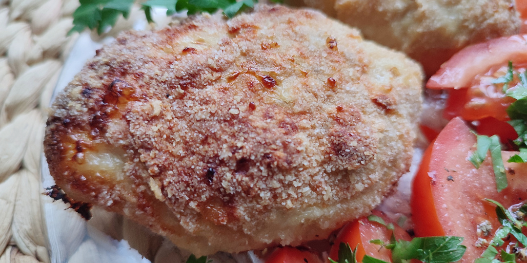 Котлеты "Богатырские" из курицы и индейки с геркулесом в духовке.