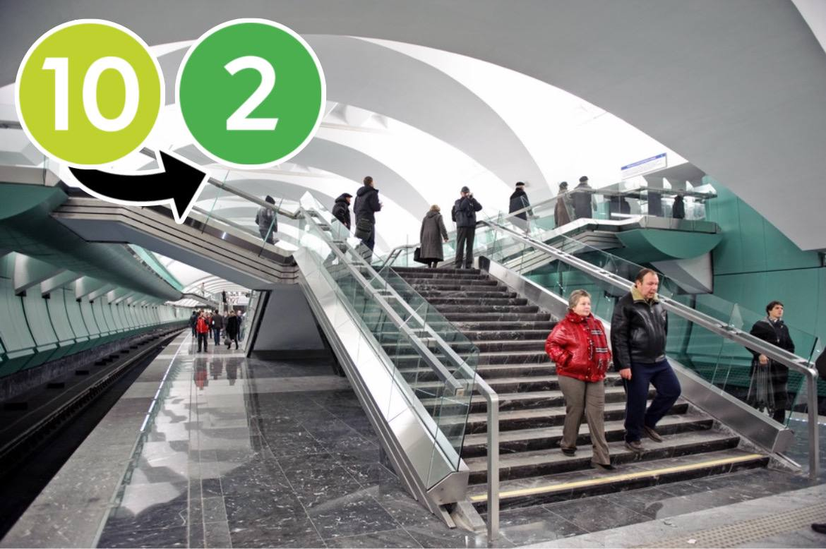 Переход станции Красногвардейская ЗЛ и Зябликово ЛДЛ.