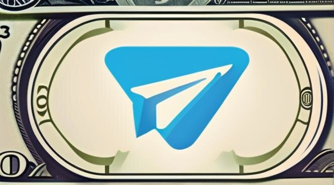 Логотип Telegram в долларе, так видит ИИ по запросу "Доходный телеграм канал"