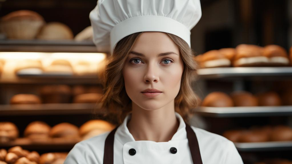 девушка пекарь