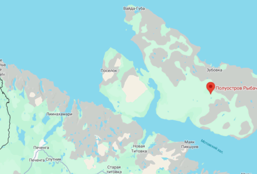 Полуостров Средний и Рыбачий. Google.Maps