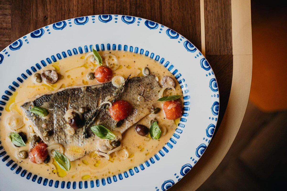 пресс-служба📷Средиземноморский сибас в соусе бер-монте