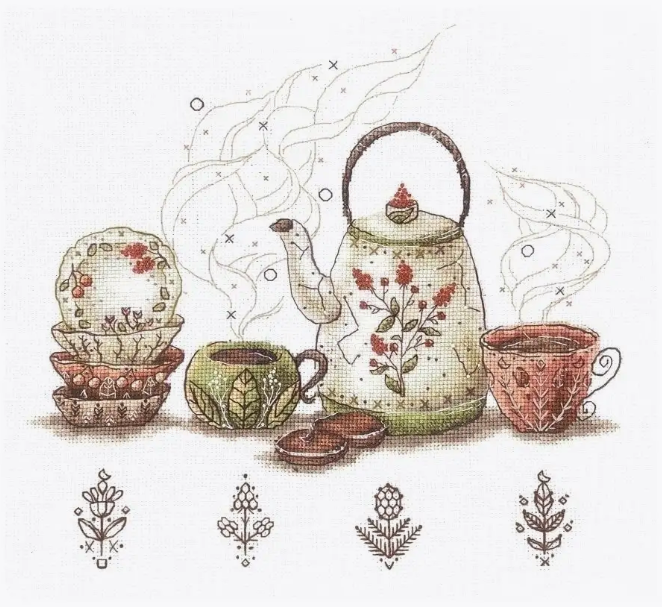 Набор для вышивки крестиком "Хранители чая" от Andriana
