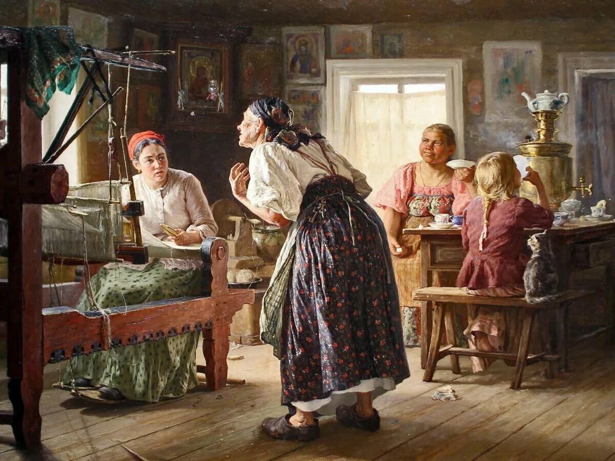 Василий Максимов «Лихая свекровь», 1893 год. 