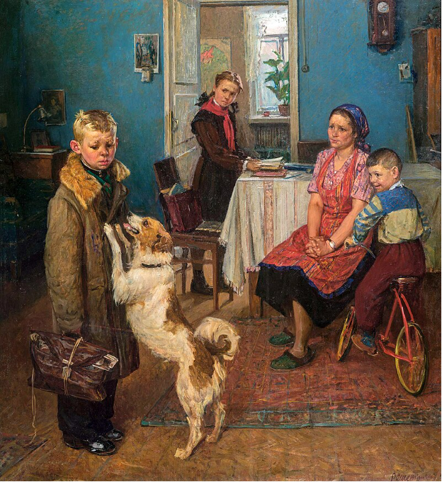 «Опять двойка» — картина художника Федора Решетникова. Государственная Третьяковская галерея