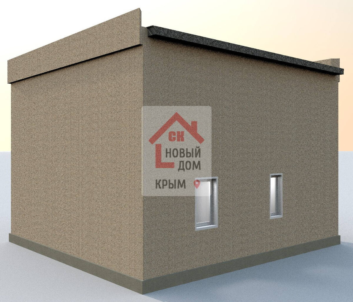 проект двухэтажного гаража на 2 машины