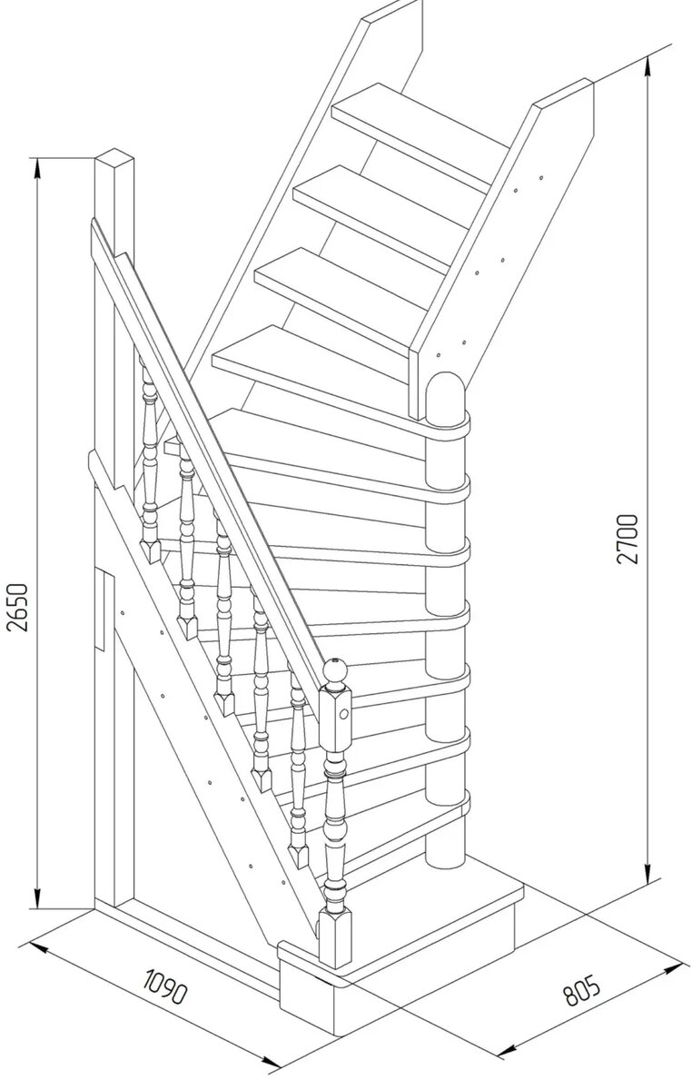 Схема лестницы.
