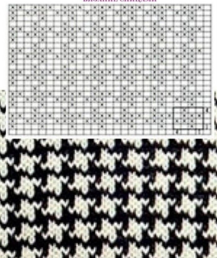 Схемы двухцветных ленивых узоров