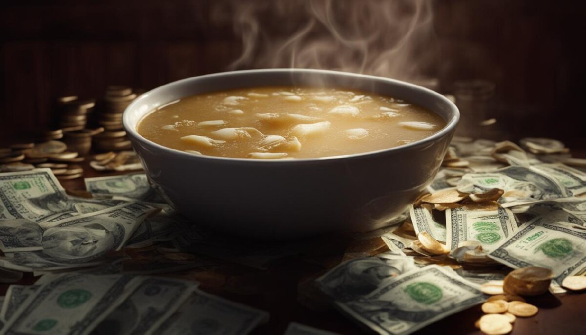 Так искусственный интеллект видит "суп из денег"