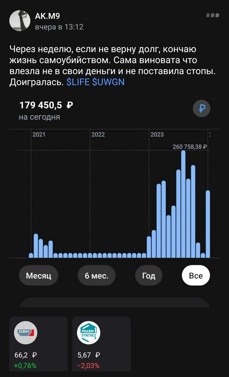 Скрин из приложения Тинькофф Инвестиции