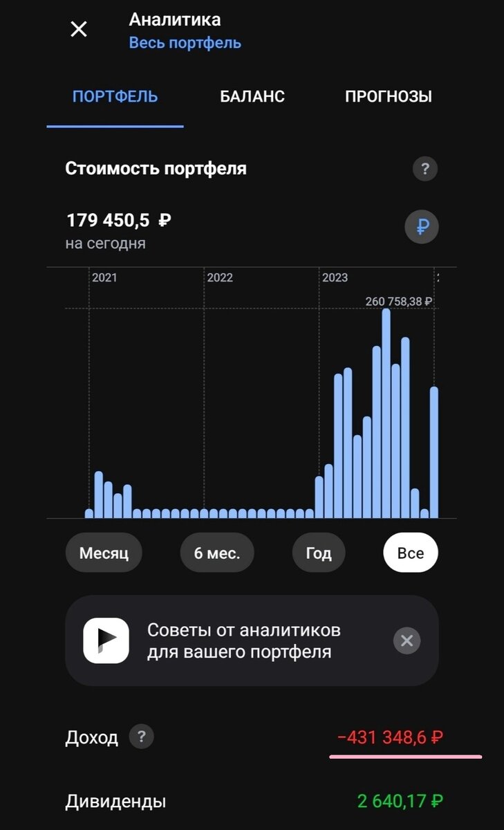Скрин из приложения Тинькофф Инвестиции