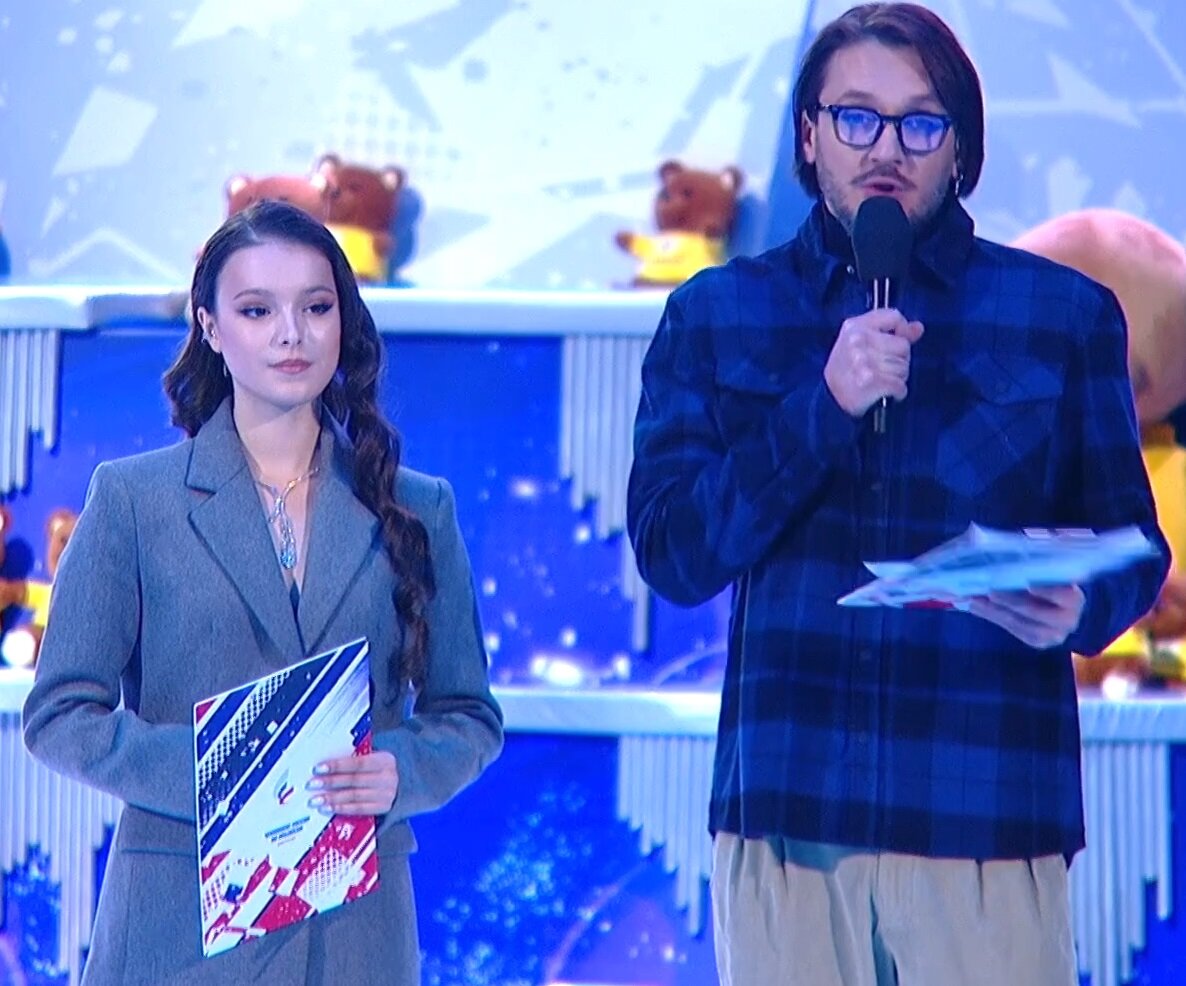 Стоп-кадр трансляции Первым каналом Чемпионата России по прыжкам на ЦСКА-Арена 