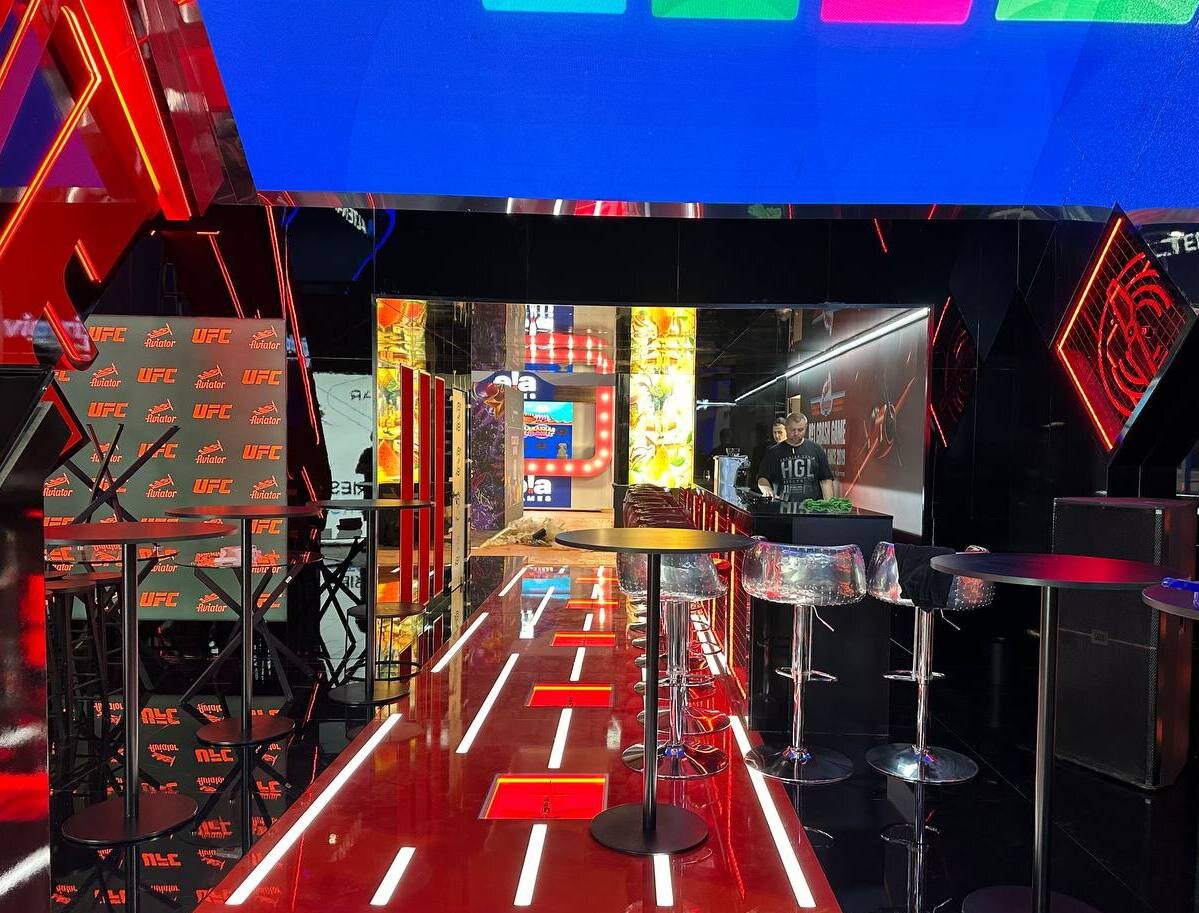 Выставочный стенд компании SPRIBE, который мы застроили на выставке Malta Sigma 2023, Мальта