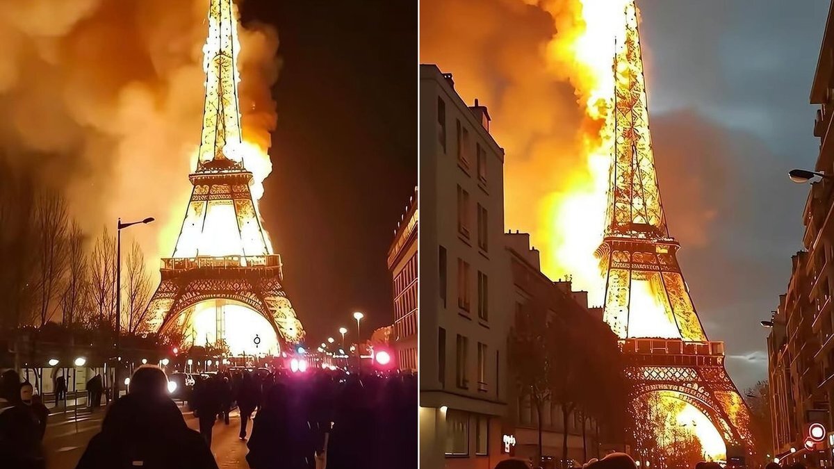 Эйфелева башня горит 🔥 2024