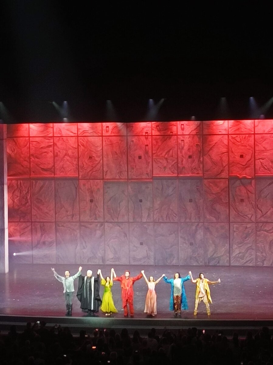 Мюзикл "Нотр-Дам де Пари" (Собор Парижской Богоматери). Артисты вышли на поклон. 