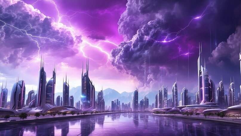 Первое появление Пелены всегда сопровождается фиолетовыми облаками.