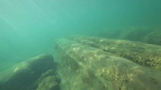 Черное море под водой с маской и трубкой. Релакс. Анапа