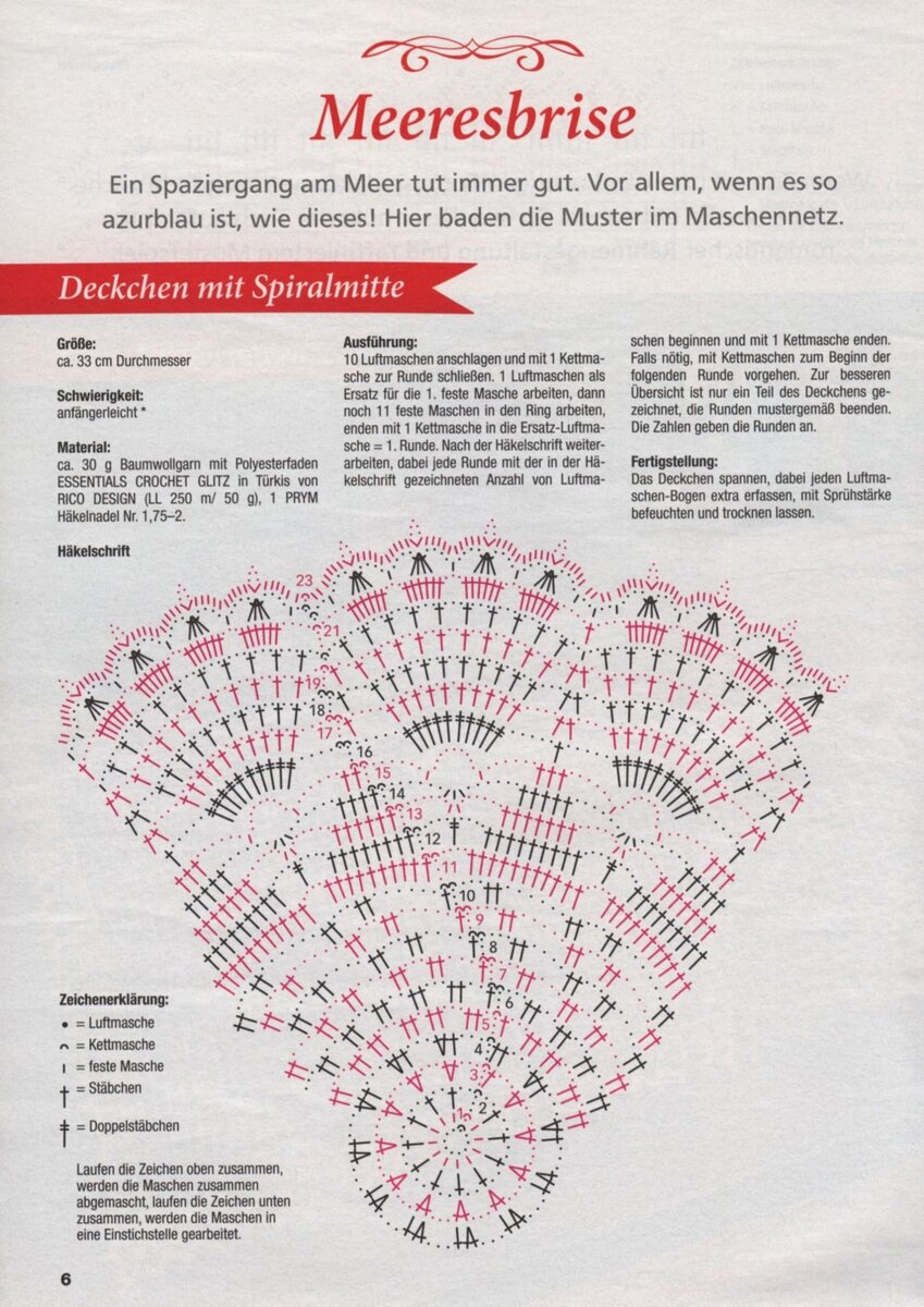 Крючок рисунки схемы салфеток