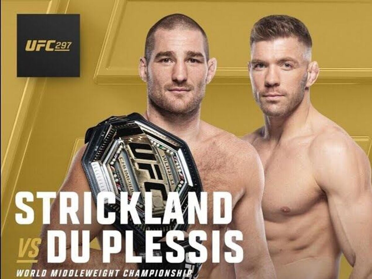    Афиша боя Стрикленда против Дю Плесси на турнире UFC 297© UFC