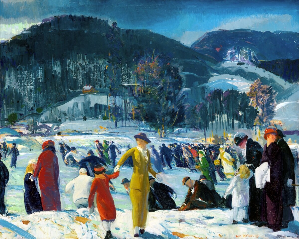 Love of Winter (1914) painting in high resolution by George Wesley Bellows. Original from Los Angeles County Museum of Art. Digitally enhanced by rawpixel.