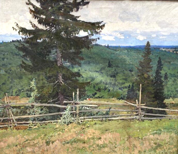 Голубев Яков "Серый день" 104х125,5 хм 1958 г