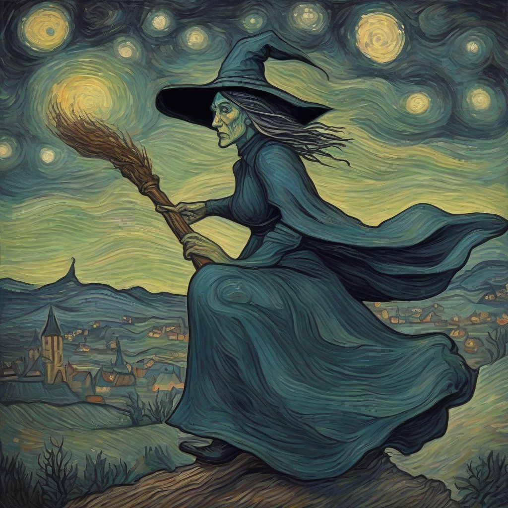 Загадочная волшебница в стиле Ван Гога