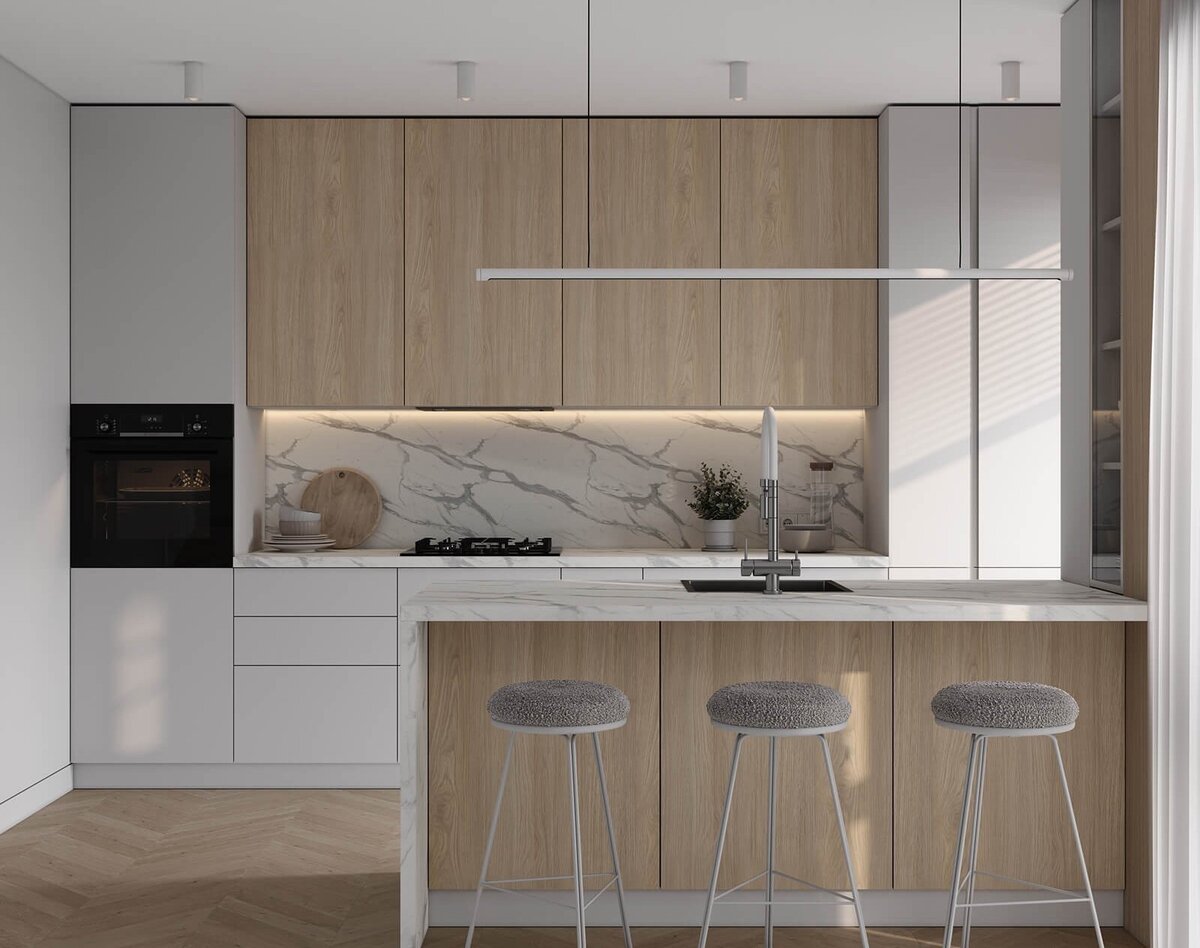 Дизайн кухни 13 м2. Кухня 10 кв метров интерьер минимализм. Интерьер кухни 11м2 с выходом на балкон. Кухня 14 кв в современном стиле. Современная кухня в квартире.