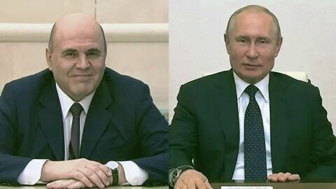 Из открытых источников в интернете. Председатель Правительства РФ Михаил Мишустин и президент РФ Владимир Путин.