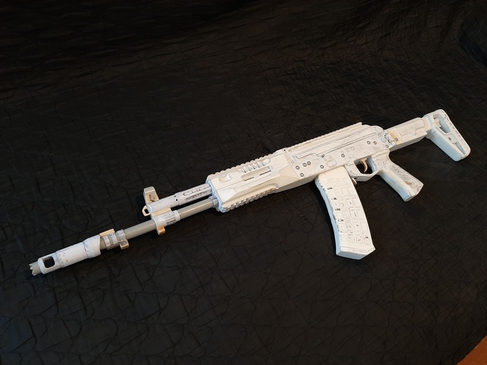 загрунтованный белой моющейся краской Olimp Paints Gamma макет