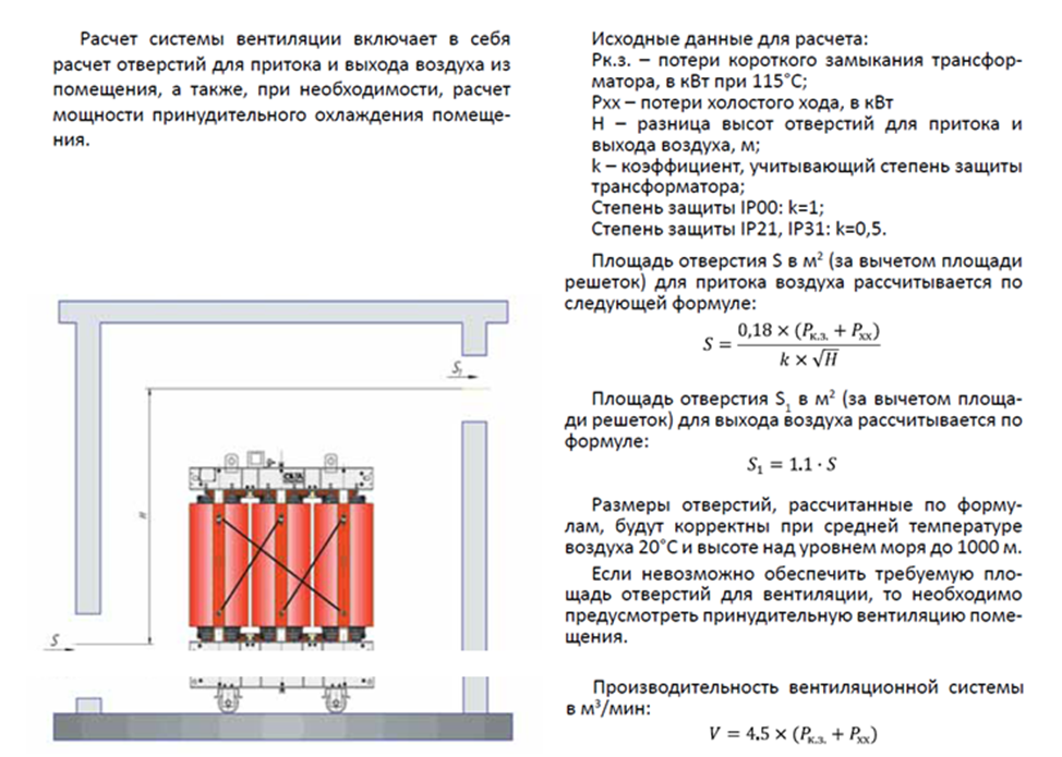 Расчет тепловыделения шкафа