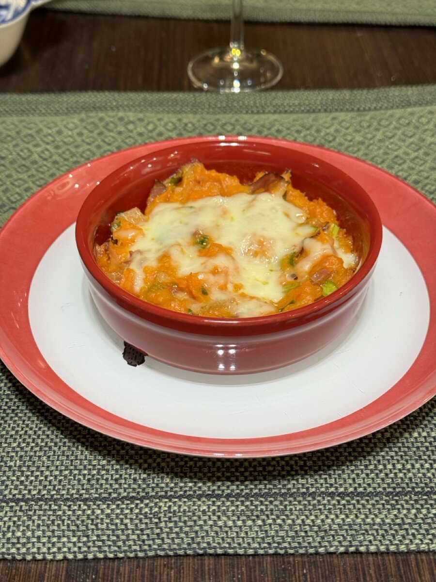 Батат с беконом