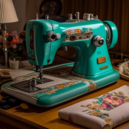 Швейной машинки у меня нет, поэтому за картинку снова в ответе Kandinsky 2.2