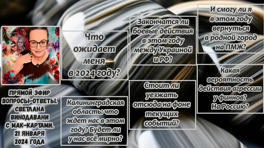 Прямой эфир вопросы-ответы. Светлана Винодавани с МАК-картами. 21 января 2024 года