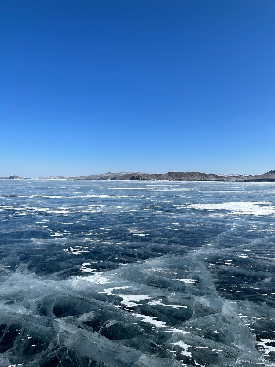 По пути на остров Ольхон через переправу