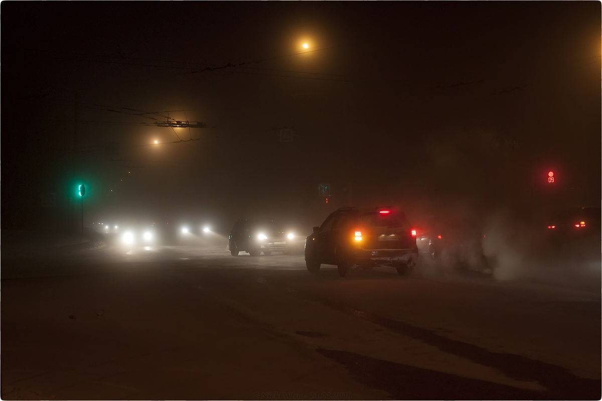 Высокая влажность в мороз в городе Кемерово © NickFW.ru - 24.01.2018г.