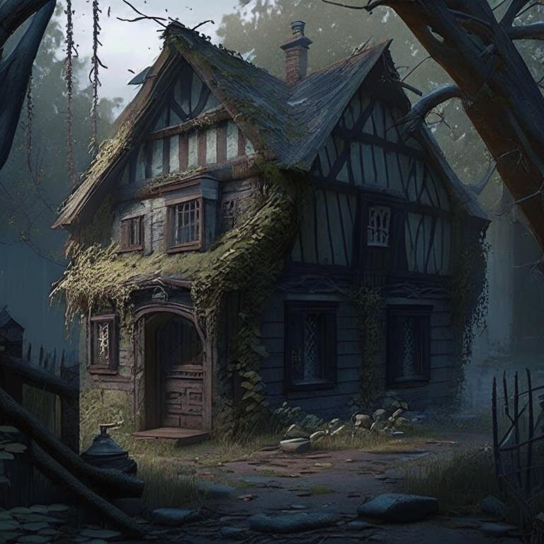 Сгенерированная нейросетью картина дома купца Смородинова