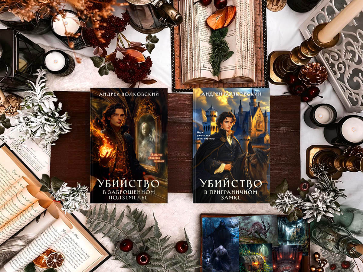 Цикл книг российского писателя Андрея Волковского «Волшебник Скай»: книга №3 «Убийство в заброшенном подземелье» (2024), книга №4 «Убийство в приграничном замке» (2025); жанры – городское фэнтези, детективное  фэнтези, приключенческое фэнтези; страна – Россия. Возрастное ограничение – с 16 лет.