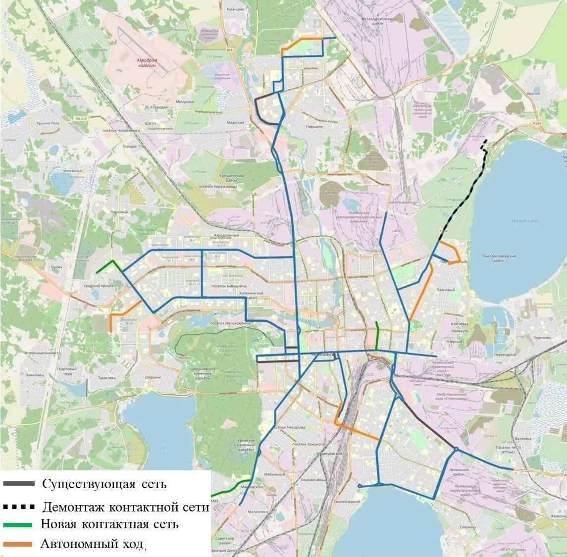 Схема развития троллейбусной сети в рамках концессии