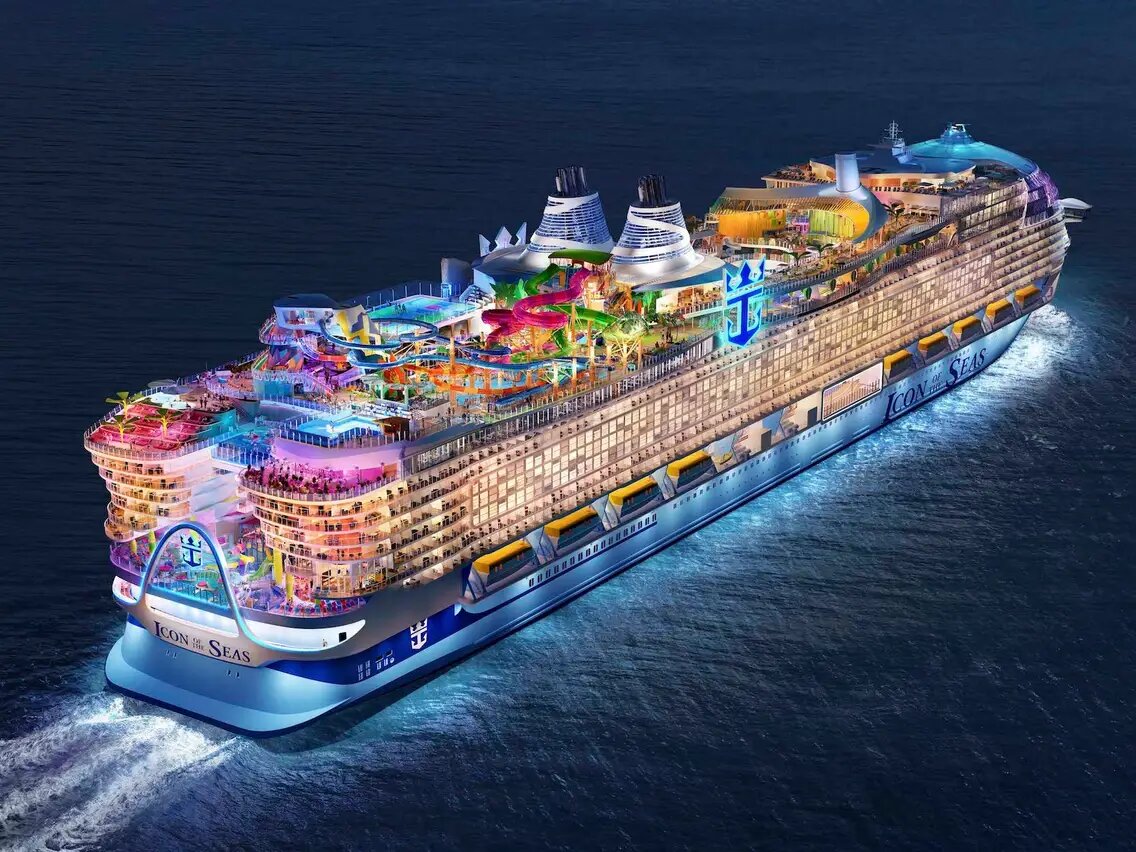 Круизы в июле 2024. Круизный лайнер icon of the Seas. Круизный лайнер Royal Caribbean. Айкон Роял Карибиан. Круизный корабль "Wonder of the Seas New ship 2022".