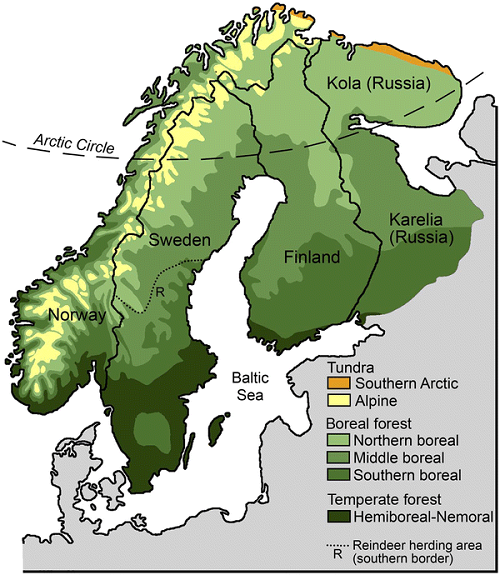 Природные зоны Фенноскандии
