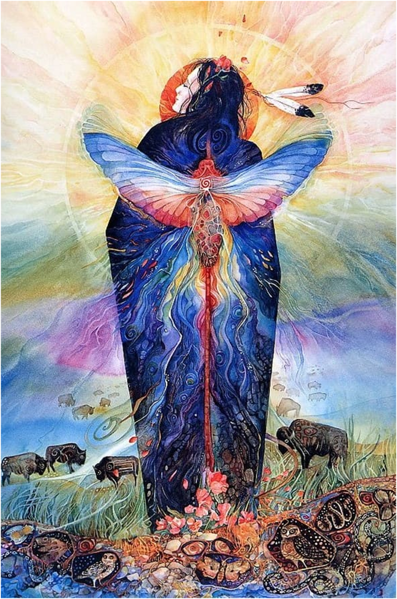 Изначальная сила. Карты Таро оракул Священная земля / Sacred Earth Oracle - Blue Angel. Хелена Нельсон-Рид (Helen Nelson-Reed). Священное Таро Sacred. Эзотерическая живопись.