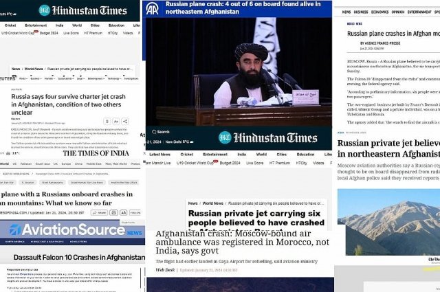    Что пишут мировые СМИ о крушении самолета Falcon 10 в горах Афганистана?