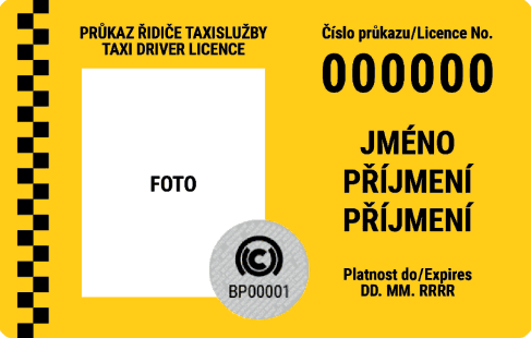 Образец лицензии для такси