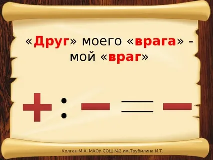 Урок по теме "Деление отрицательных чисел.