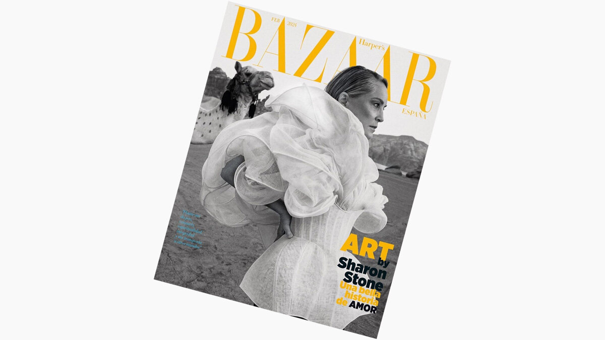 Eric Michael Roy / Harper's Bazaar📷Обложка испанского Harper's Bazaar с Шэрон Стоун