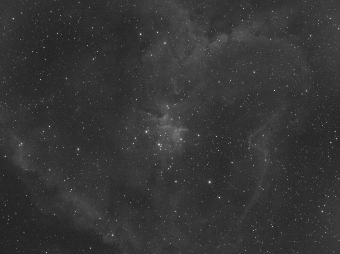 Процесс съёмки туманности