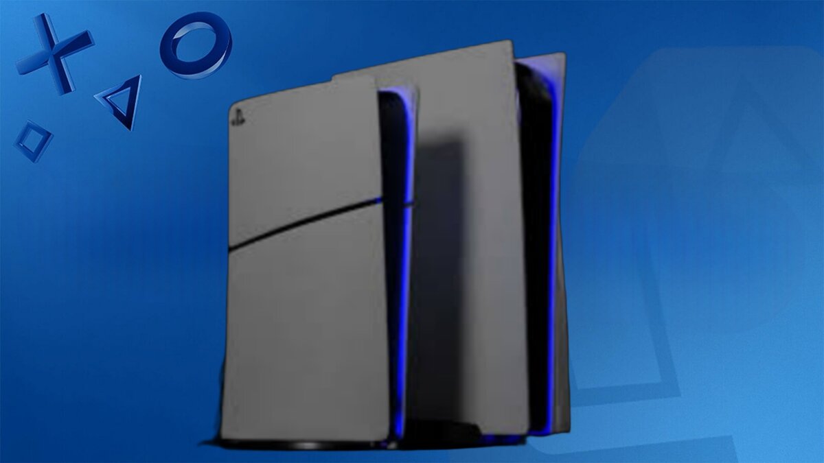 Сравнение размеров консолей Ps5 fat и Ps5 slim