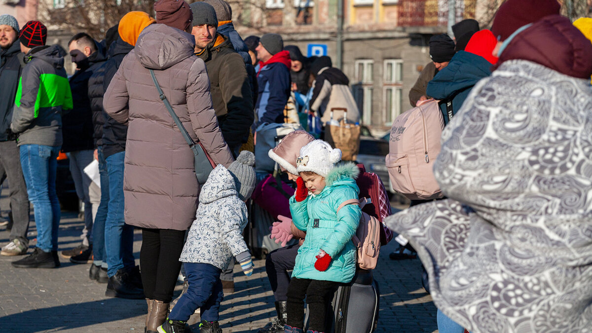    Украинские беженцы в польском городе Пшемысль© CC BY 2.0 / Mirek Pruchnicki